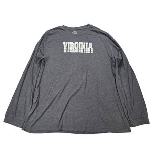 Home Free Virginia USA T-Shirt Men's Size 2XL Charcoal Gray Long Sleeve Graphic
